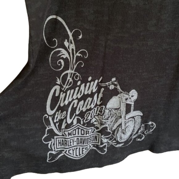 Rare Harley Davidson Myrtle Beach  skull fitted tank top - Picture 4 of 10